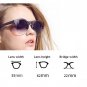 UV400 Women Sunglasses Half Frame Round Wooden