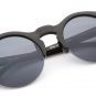 UV400 Women Sunglasses Half Frame Round Wooden