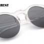 UV400 Women Sunglasses Half Frame Round Wooden