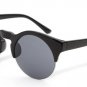 UV400 Women Sunglasses Half Frame Round Wooden