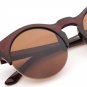 UV400 Women Sunglasses Half Frame Round Wooden