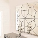 7Pcs 20cm DIY Geometry Mirror Wall Sticker Removable Pattern Mural Decal Art Home Decor