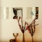 7Pcs 20cm DIY Geometry Mirror Wall Sticker Removable Pattern Mural Decal Art Home Decor