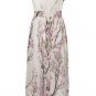 Beach Pink Cross Back Floral Printed Long Maxi Dress