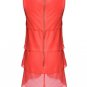 Women Round Neck Sleeveless Chiffon Layered Beach Dress