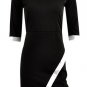 Women Asymmetrical Bud Irregular Short Sleeve OL Party Dress
