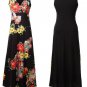 Bohemian Floral Printed Spliced Deep V Sleeveless Maxi Dress