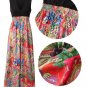 Bohemian Floral Printed Spliced Deep V Sleeveless Maxi Dress