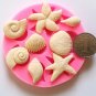 3D Silicone Seashell Starfish Sea Snail Fondant Cake Decoration