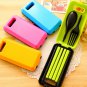 Portable Tableware Sets Folding Spoon Fork Chopsticks Outdoor Travel Lunch Box Tableware