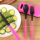 Portable Tableware Sets Folding Spoon Fork Chopsticks Outdoor Travel Lunch Box Tableware