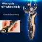 5D 3 in1 Electric Razor Rotary Shaver Cordless Rechargeable Waterproof Nose Hair Trimmer