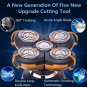 5D 3 in1 Electric Razor Rotary Shaver Cordless Rechargeable Waterproof Nose Hair Trimmer
