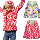 Baby Kid Girl Printed Long Sleeve Hoddy Coat Outerwear Jackets Aged 2-8Y