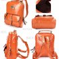 PU Leather Vintage Women Backpack Student School Bags Travel Rucksack