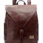 Men Campus Travel PU Leather Shoulders Bag Backpack School Bag