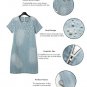 Women Summer Nail Bead Denim Loose Dress
