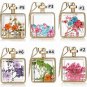 Square Glass Bottle Real Dry Flower Pendant Necklace For Women