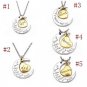 Family Member Engraved Letter Necklace