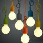 Colorful E27 Silicone Rubber Pendant Light Lamp Holder Socket DIY