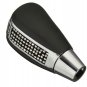 Car Gear Stick Shifter Leather Round Black Head Diamond Aluminum