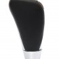 Car Gear Stick Shifter Leather Round Black Head Diamond Aluminum