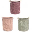 23*26cm Cotton Linen Storage Clothes Basket Laundry Hamper Daily Stuff Bag