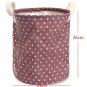 23*26cm Cotton Linen Storage Clothes Basket Laundry Hamper Daily Stuff Bag