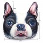 28X20cm Plush Creative 3D Dog Face Throw Pillows Sofa Car Seat Cushion With Backstrap
