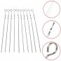 10pcs Stainless Steel BBQ Skewers Barbecue Kebab Meat Stick Needle