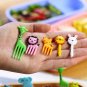 Mini Cartoon Zoo Animal Fruit Fork Resin Toothpick Decorative Plastic Forks Cutlery Set