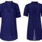 Women V Neck Long Sleeve Loose Chiffon Blouse