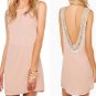 Summer Women Sleeveless Backless Chiffon Mini Dress