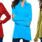 Cotton V-neck lapel T-shirt Casual Long Sleeve