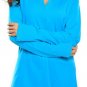 Cotton V-neck lapel T-shirt Casual Long Sleeve
