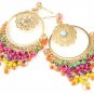 Colorful Bohemia Hollow Flower Tassel Statement Dangle Drop Earrings
