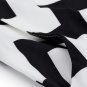 Neck Sleeveless White And Black Stripe Printing Stripe Long Dress