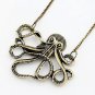 Vintage Bronze Octopus Alloy Pendant Necklace Chain