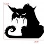 Halloween Scary Black Cat Glass Sticker Halloween Decor
