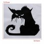Halloween Scary Black Cat Glass Sticker Halloween Decor