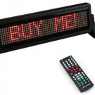 Mini 12V Car Scrolling Display Sign Light Remote Control Moving Stop Message Red
