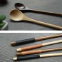 Long Handle Wooden Mixing Spoon Tie Wire Round Handle Ladle Stirring Spoon