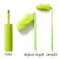 Duster Folding Ultrafine Fiber Brush Extendable Rotational Cleaning Whisk Removable Washable Velcro