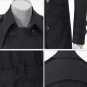 Mens Thicken Woolen Coat Double Breasted Long Sleeve Slim Fit British Style Outdoors Overcoat