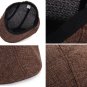 Mens Herringbone Flat Hat Peaked Racing Country Golf Newsboy Beret Cap
