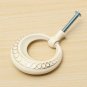 Ivory White Cabinet Cupboard Drawer Door Ring Pull Handle Knobs Zinc Alloy