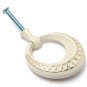 Ivory White Cabinet Cupboard Drawer Door Ring Pull Handle Knobs Zinc Alloy