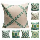 Blue Variety Style Cotton Linen Pillow Cases Sofa Waist Throw Cushion Cover