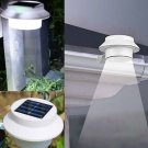 Garden 3 LED Solar Power Fence Gutter Light Super Bright Outdoor Yard Aisle Panel Lamp
