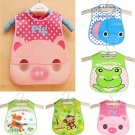 Baby Infant Kid Cute Cartoon Reflexed Soft Waterproof Bib Saliva Dripping
